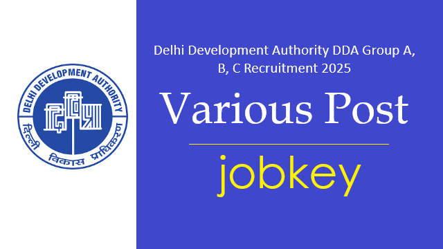 Delhi Development Authority DDA Various Post Online Form 2025