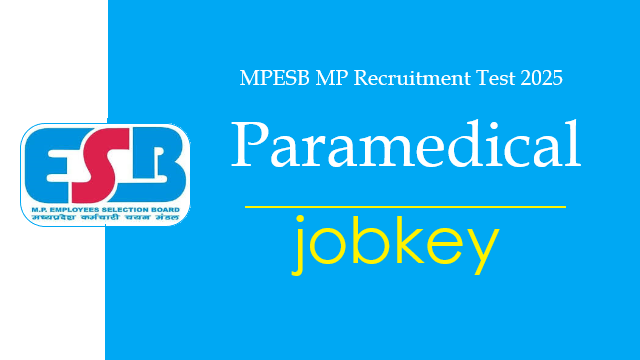 MPESB Various Paramedical Post Online Form 2025